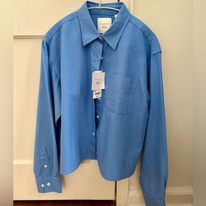 Uniqlo Oxford boxy cropped shirt